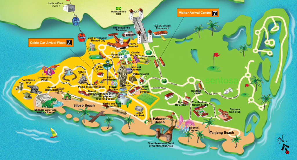Sentosa Cable Car Map The Singaporean Sentosa Cable Car Map The Singaporean